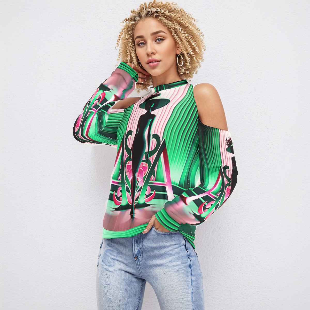 AKA Women's Cold Shoulder Sweatshirt