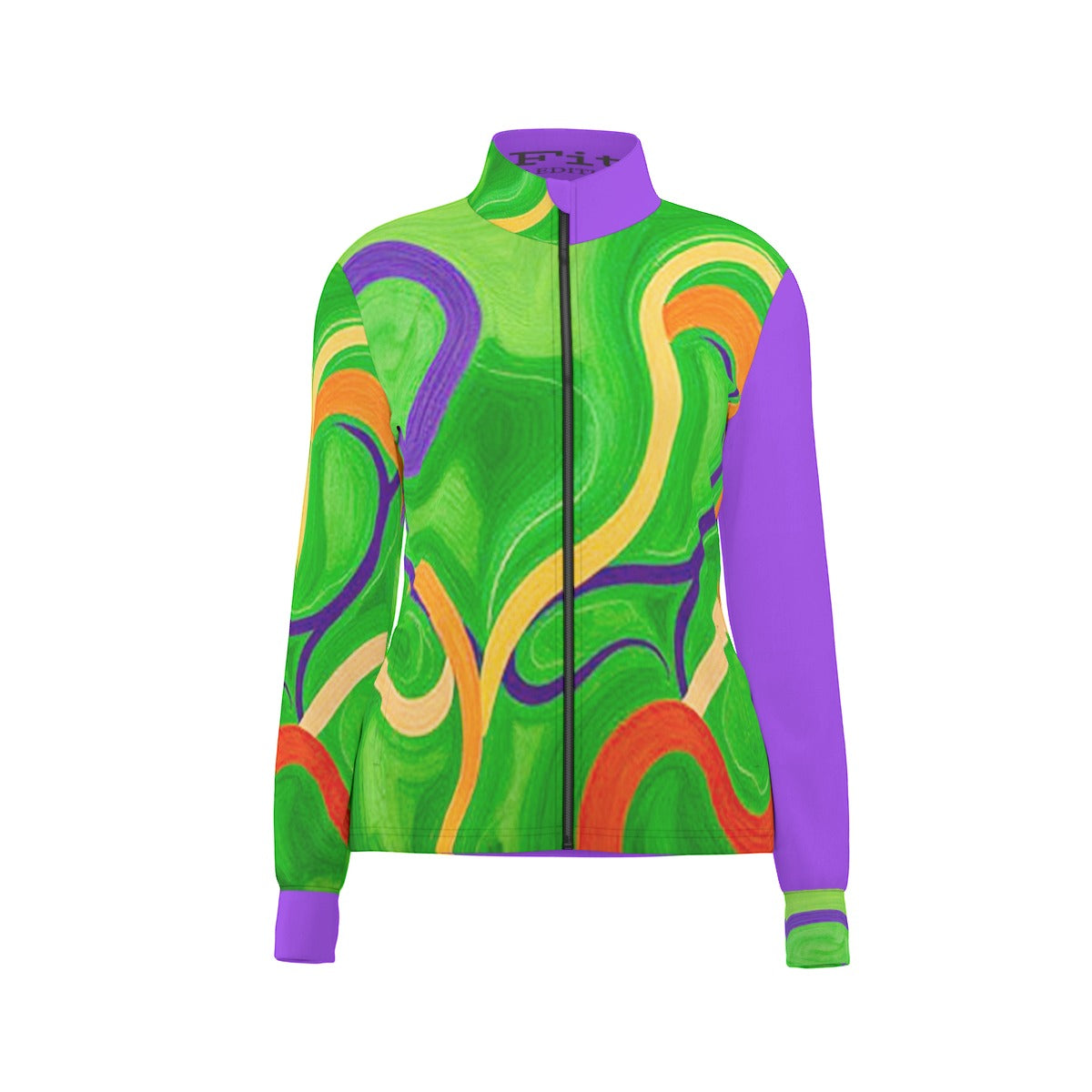 Squiggly Long Sleeve Thumbhole Jacket