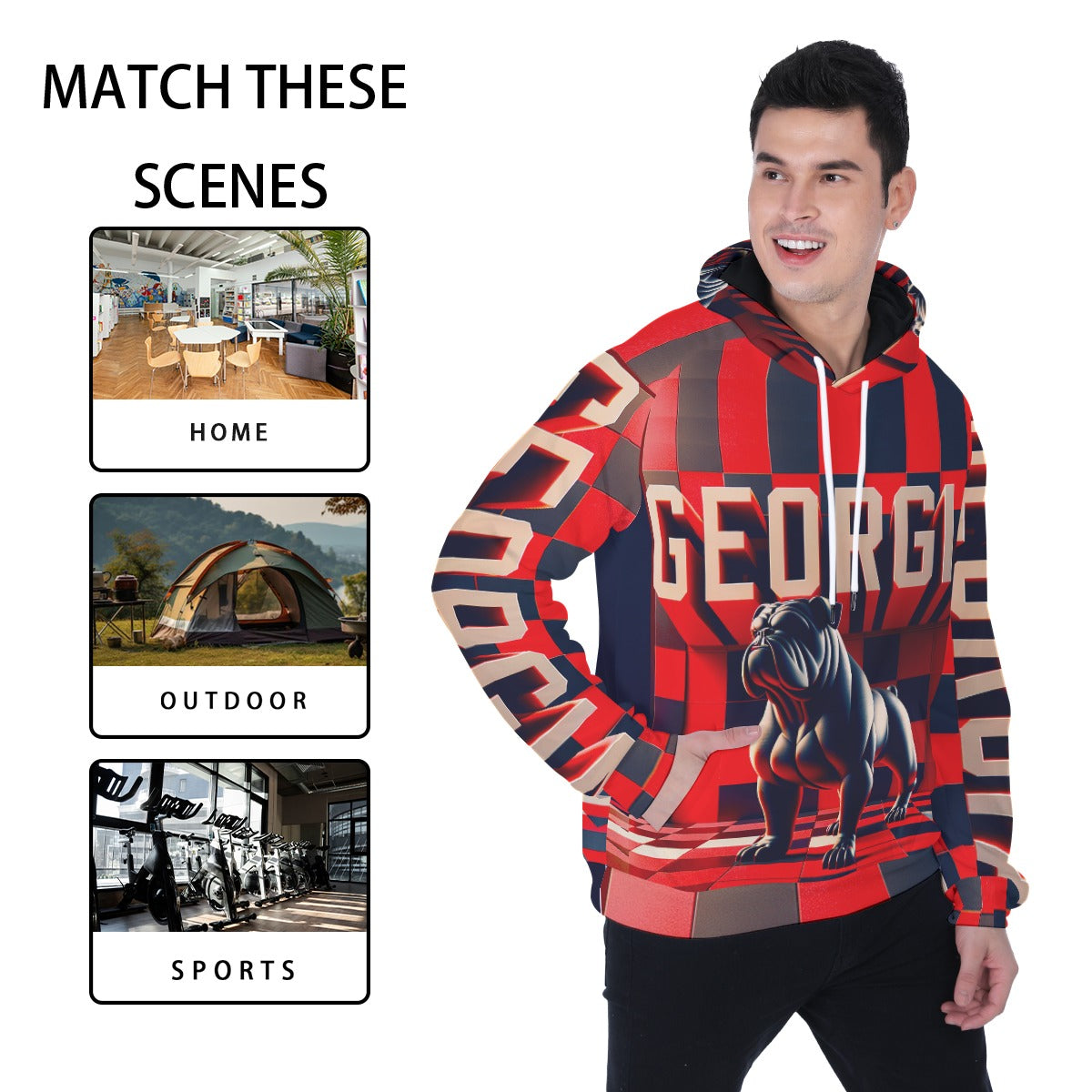 UGA Men's Heavy Fleece Hoodie