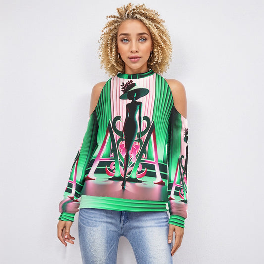 AKA Women's Cold Shoulder Sweatshirt