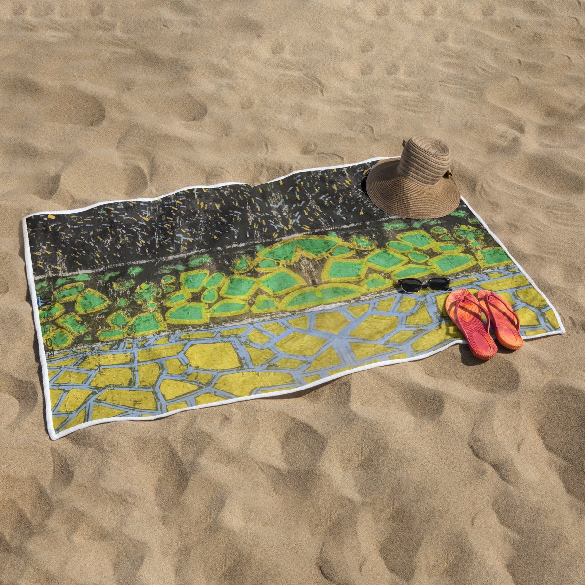 Earth Rectangular Beach Towel