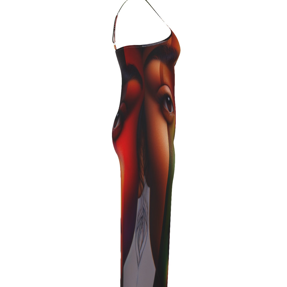 Women Oblique-Shoulder Exposure Dress with Side Split (Plus Size)