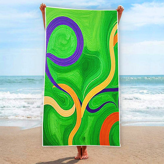 Squiggly Rectangular Beach Towel