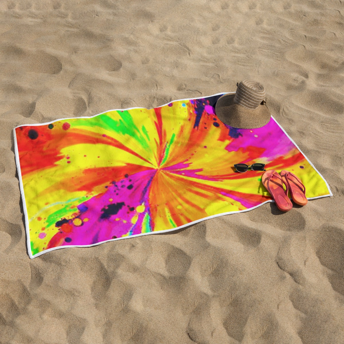 Psychedelic Rectangular Beach Towel
