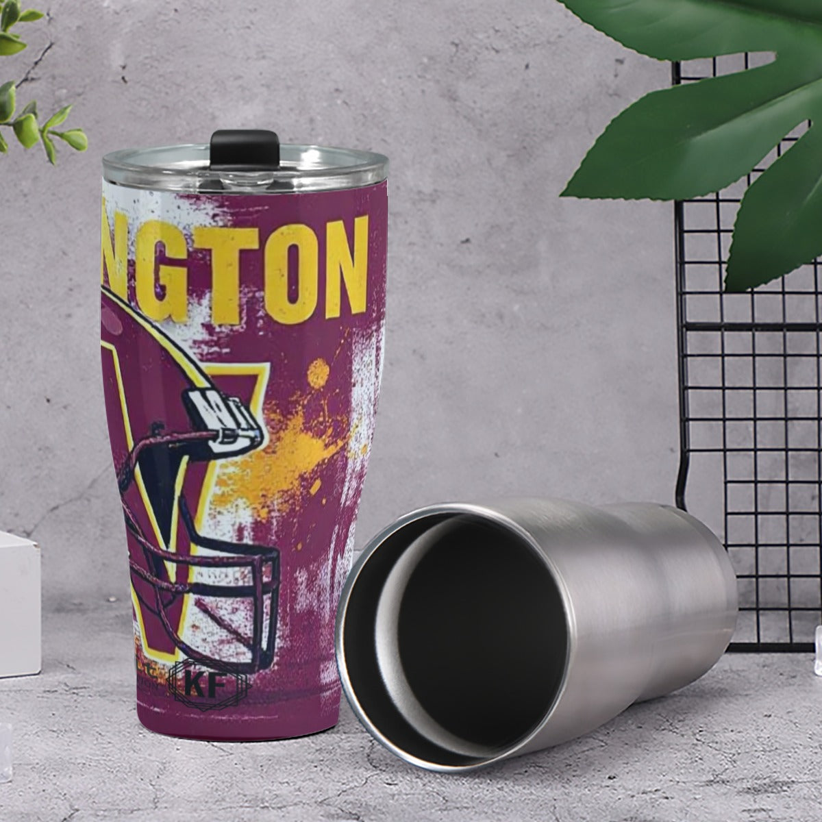 KG Fit Washington Commanders 30oz Stainless Steel Tumbler - Insulated NFL Fan Mug with Custom Print