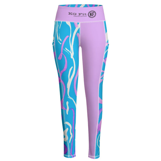 Melancholy High-Stretch Yoga Leggings with Side Pockets