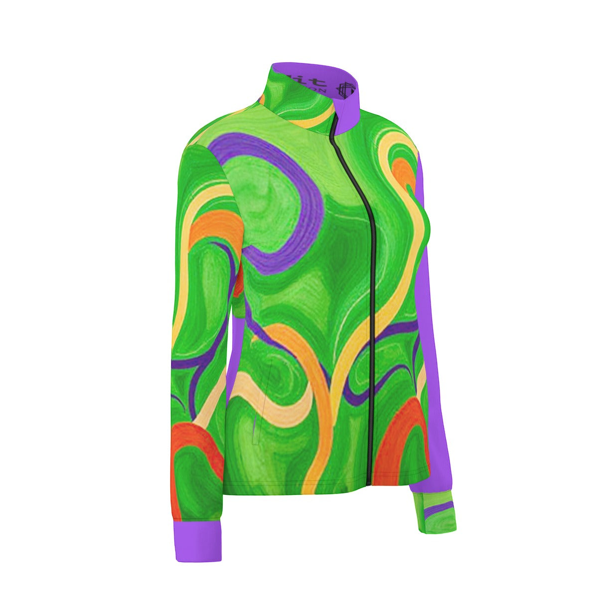 Squiggly Long Sleeve Thumbhole Jacket