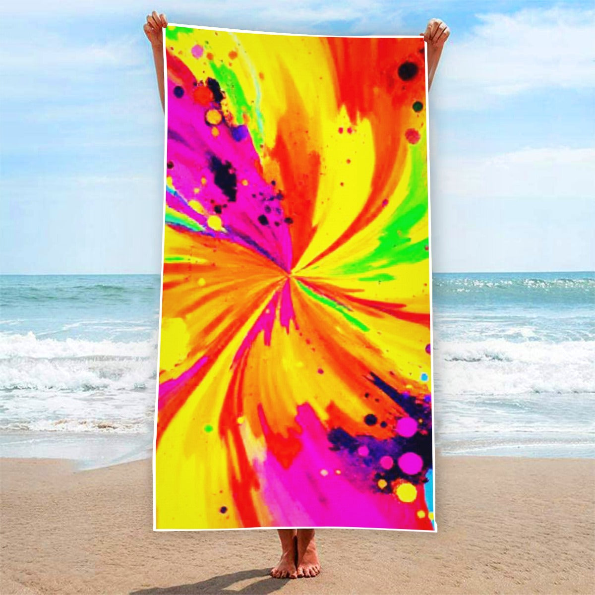 Psychedelic Rectangular Beach Towel