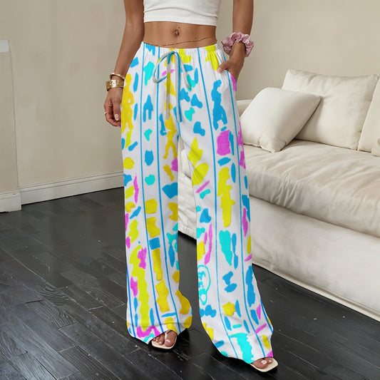 Folksy Straight-Leg Casual Pants