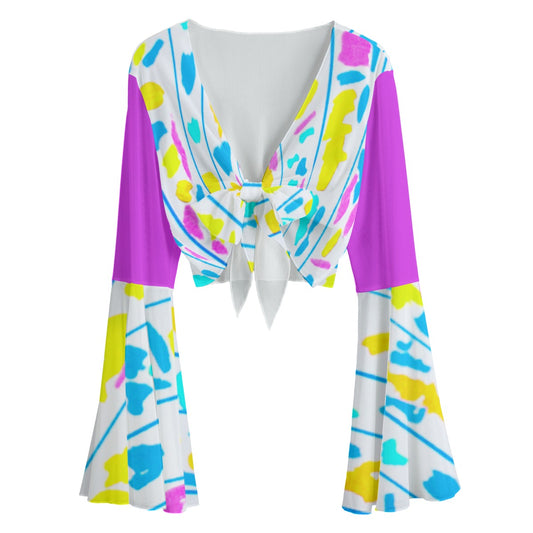 Folksy Blouse with Bell Sleeves