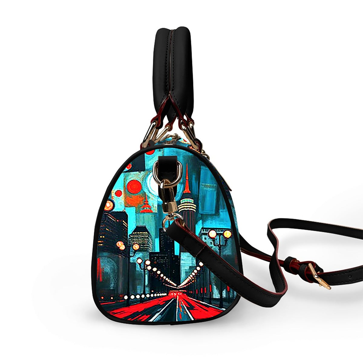 Atlanta at Nighttime Classic Barrel-Shaped Handbag