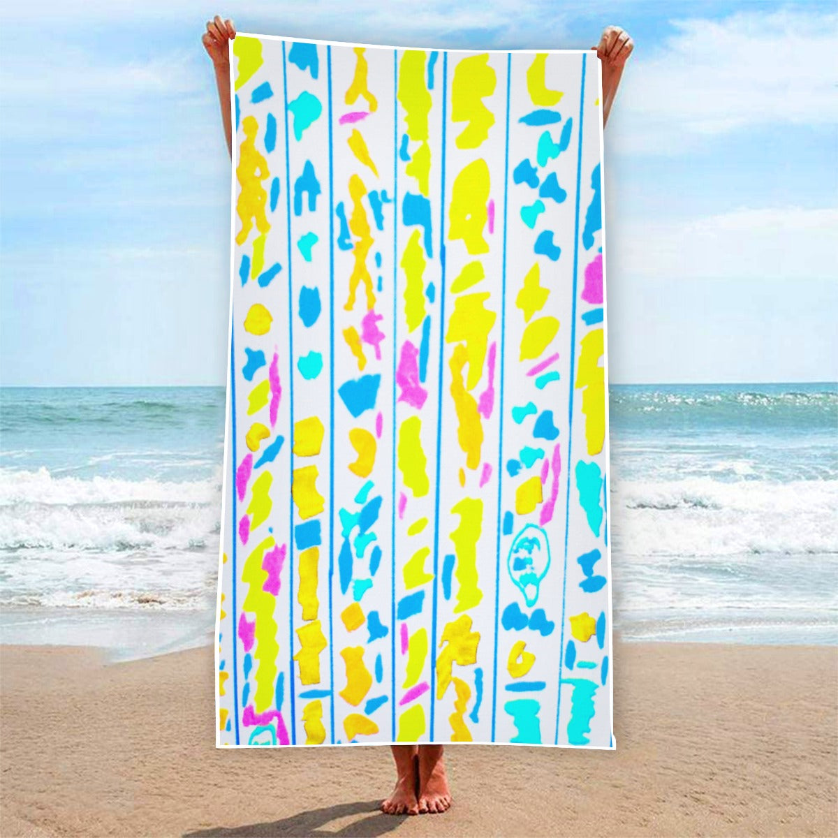 Folksy Rectangular Beach Towel