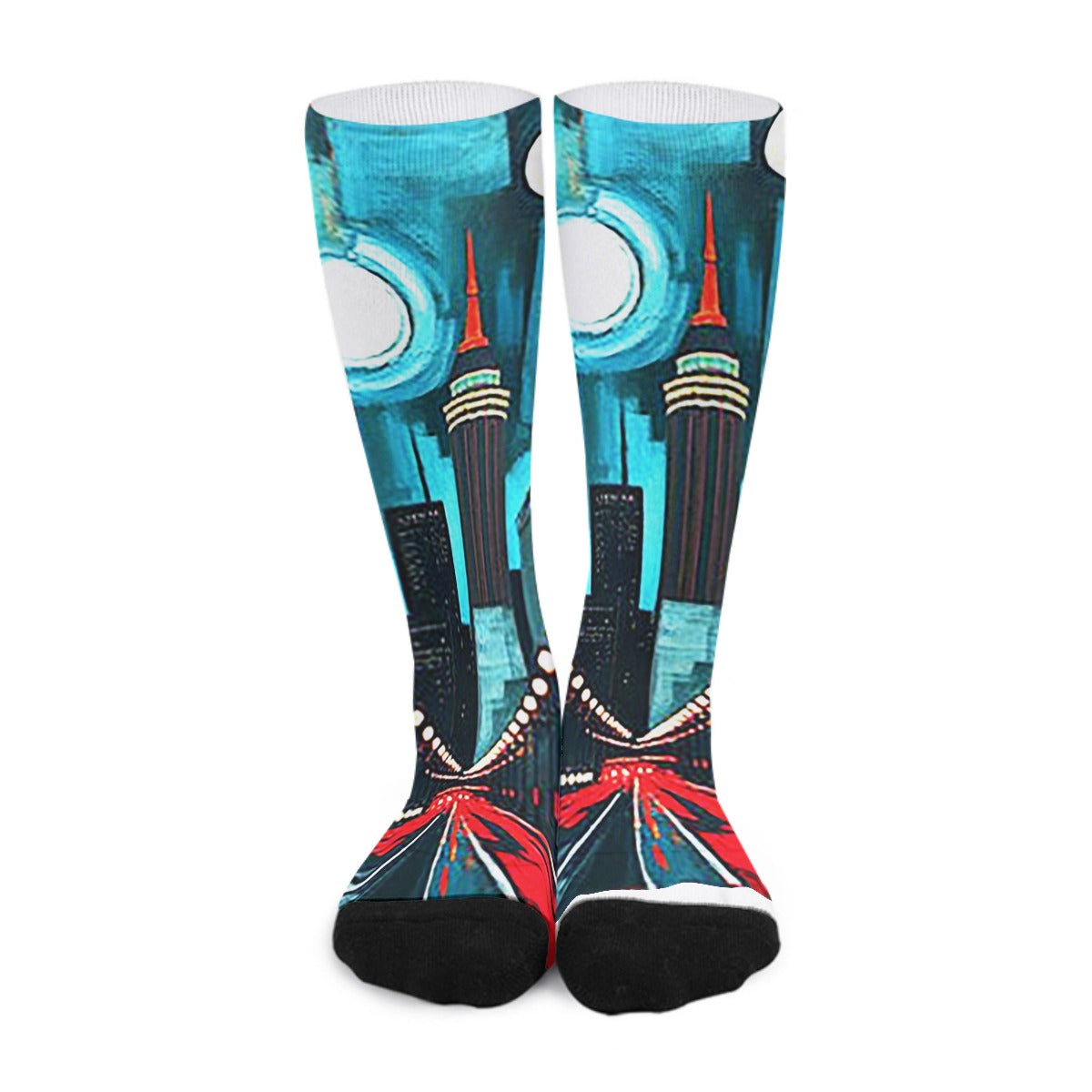 Atlanta at Nighttime Unisex Long Socks