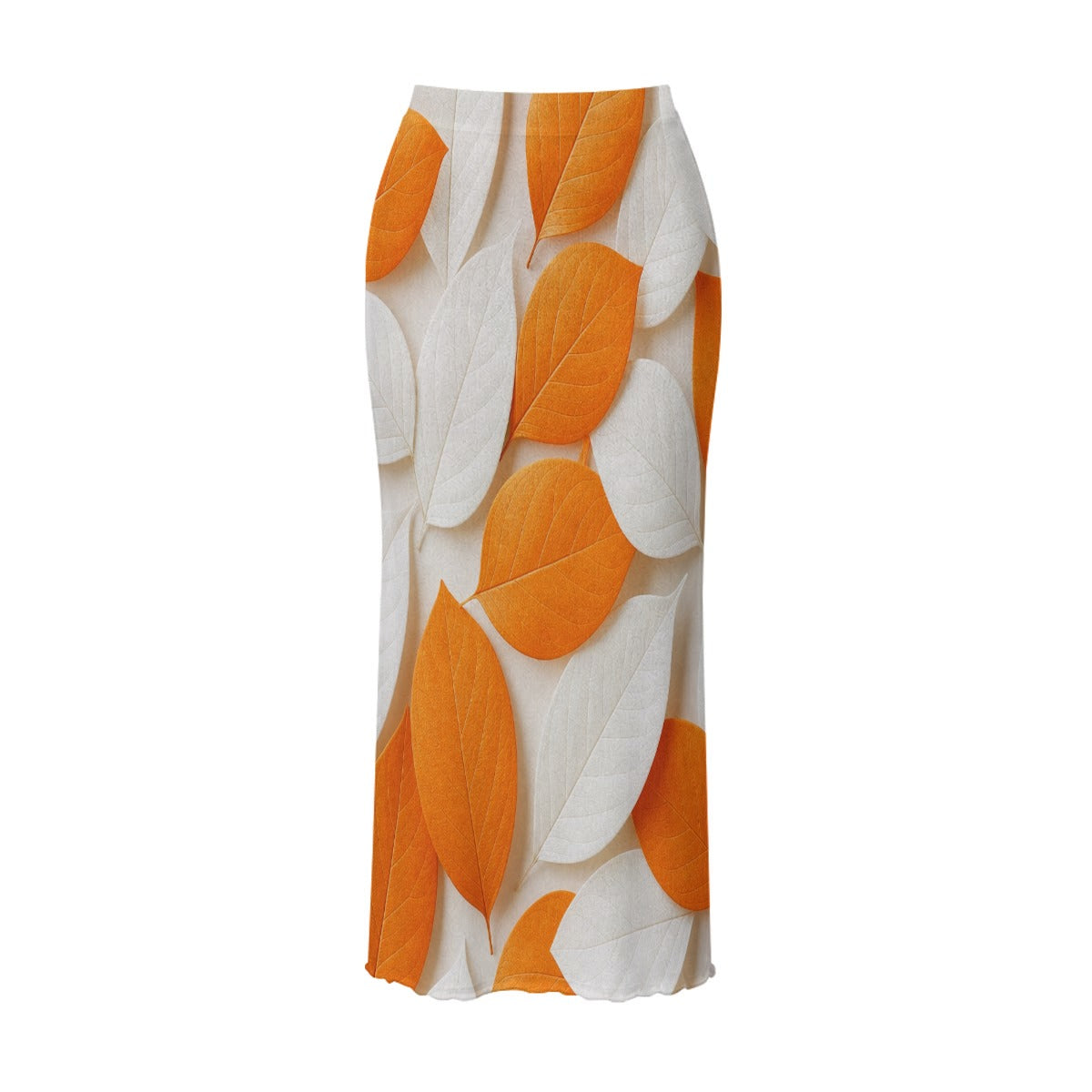 The Leafy Women's High Neck Skirt Set with Thumb Hole