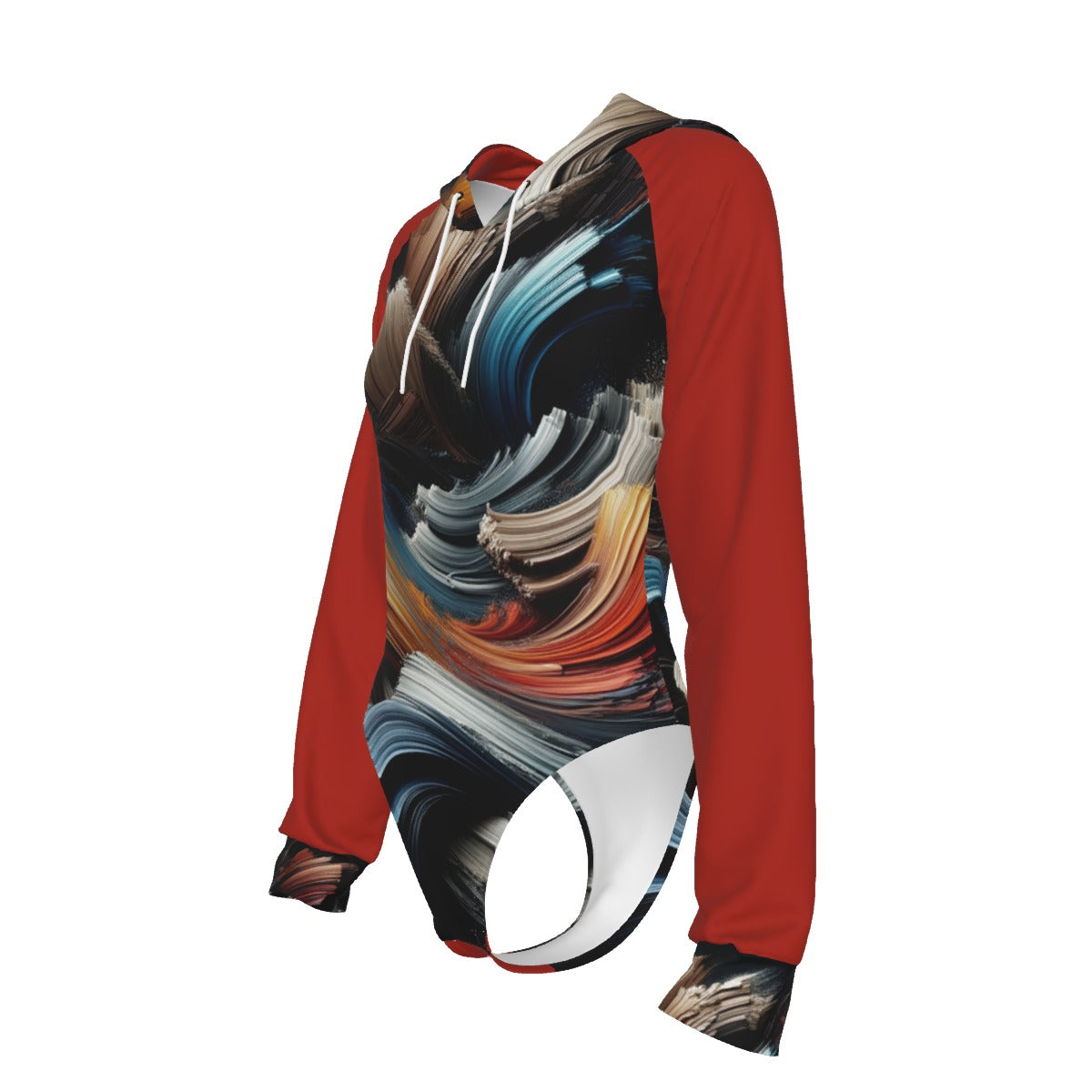 Whirlwind Women's Raglan Sleeve Hooded Bodysuit