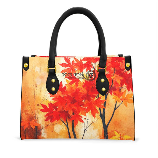 KG Fit Dawn of Autumn Women's PU Tote Bag with Zipped Interior Pocket