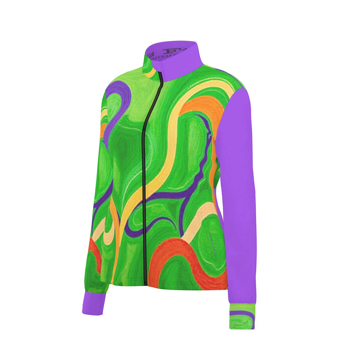 Squiggly Long Sleeve Thumbhole Jacket