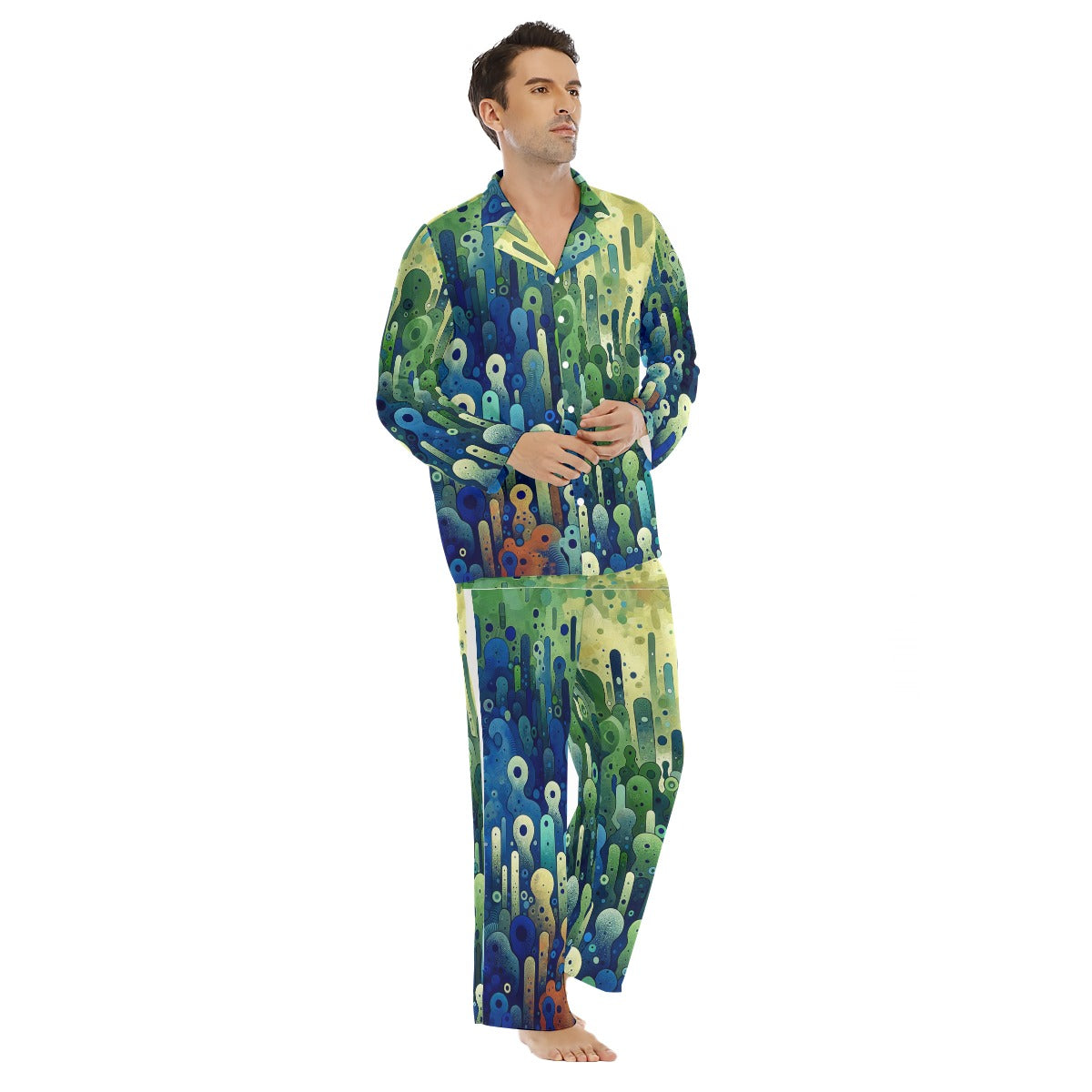 Funky Men's Lapel Pajama Set