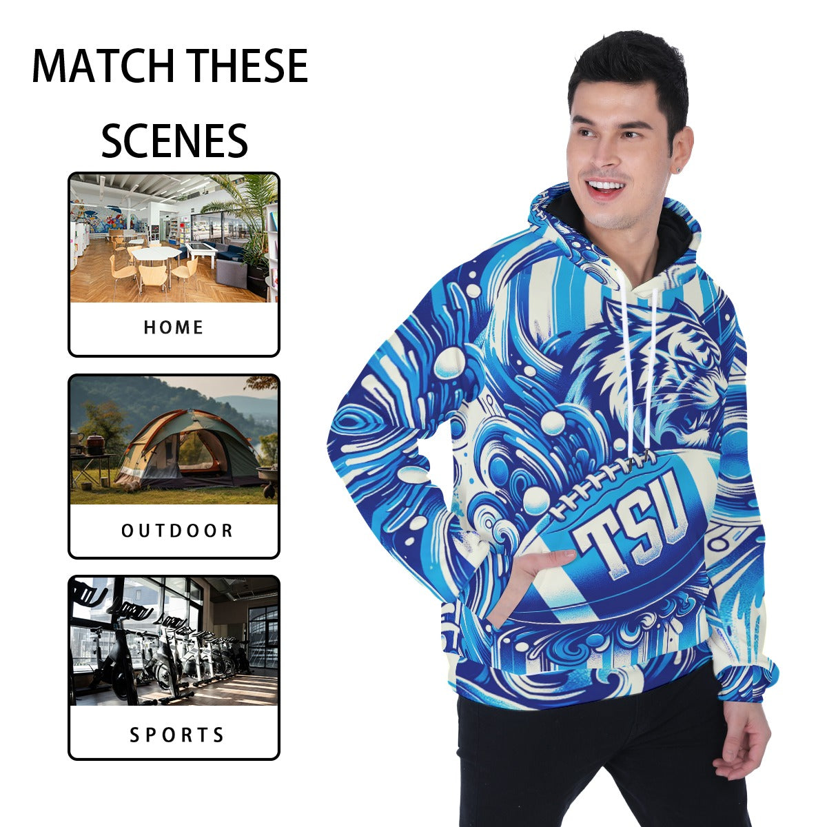 Tennessee State Men's Heavy Fleece Hoodie