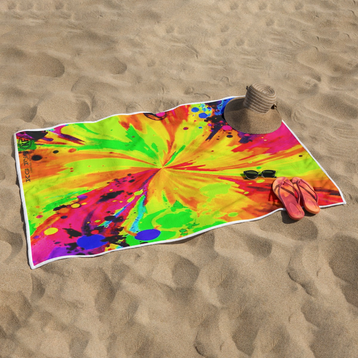 Psychedelic Rectangular Beach Towel