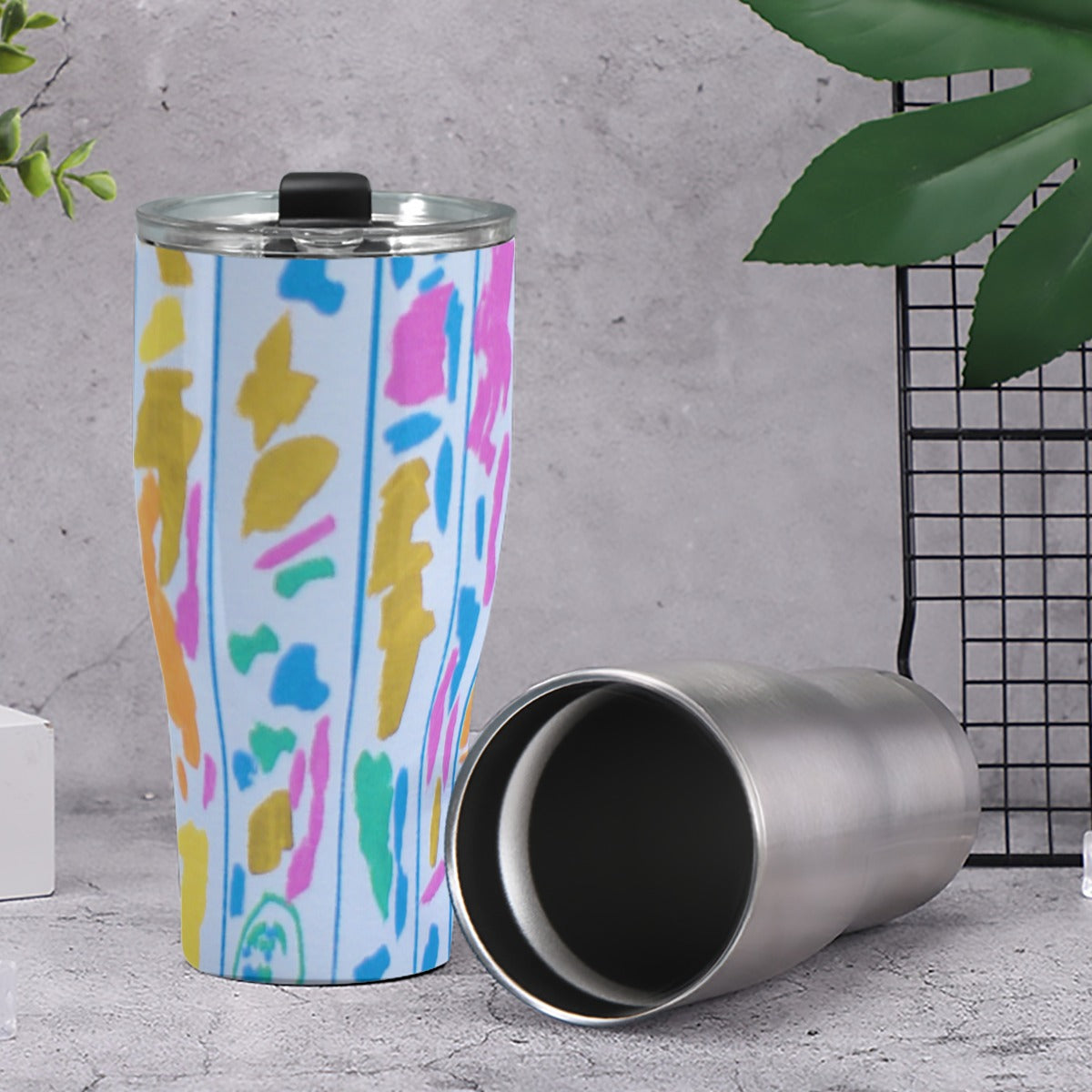 Folksy Cone Tumbler 30oz