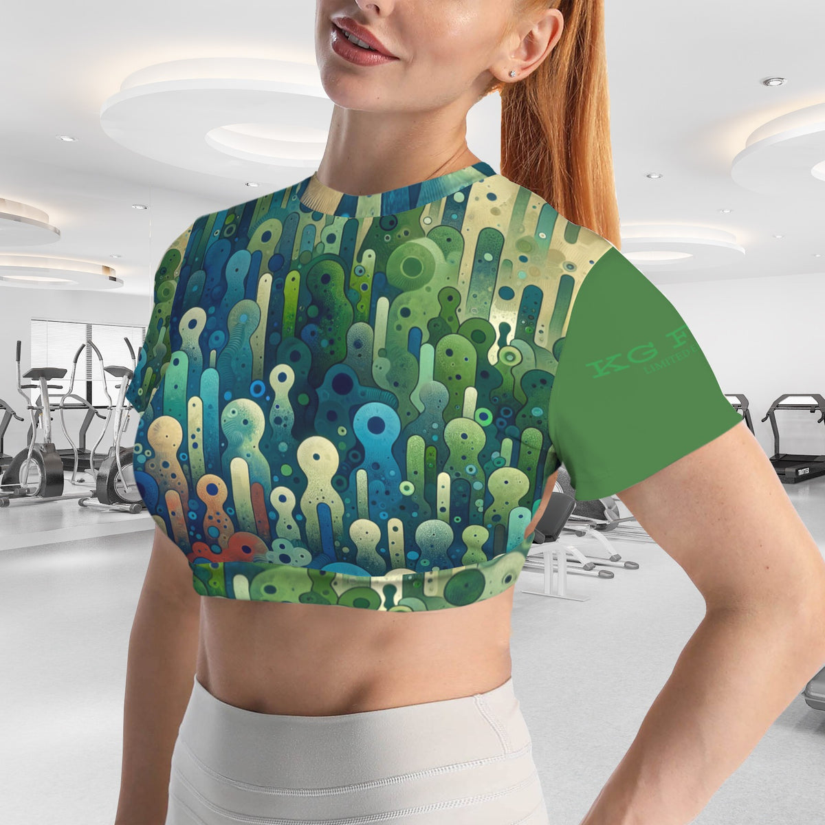 Funky Women's Cropped Open-Back Sport Top