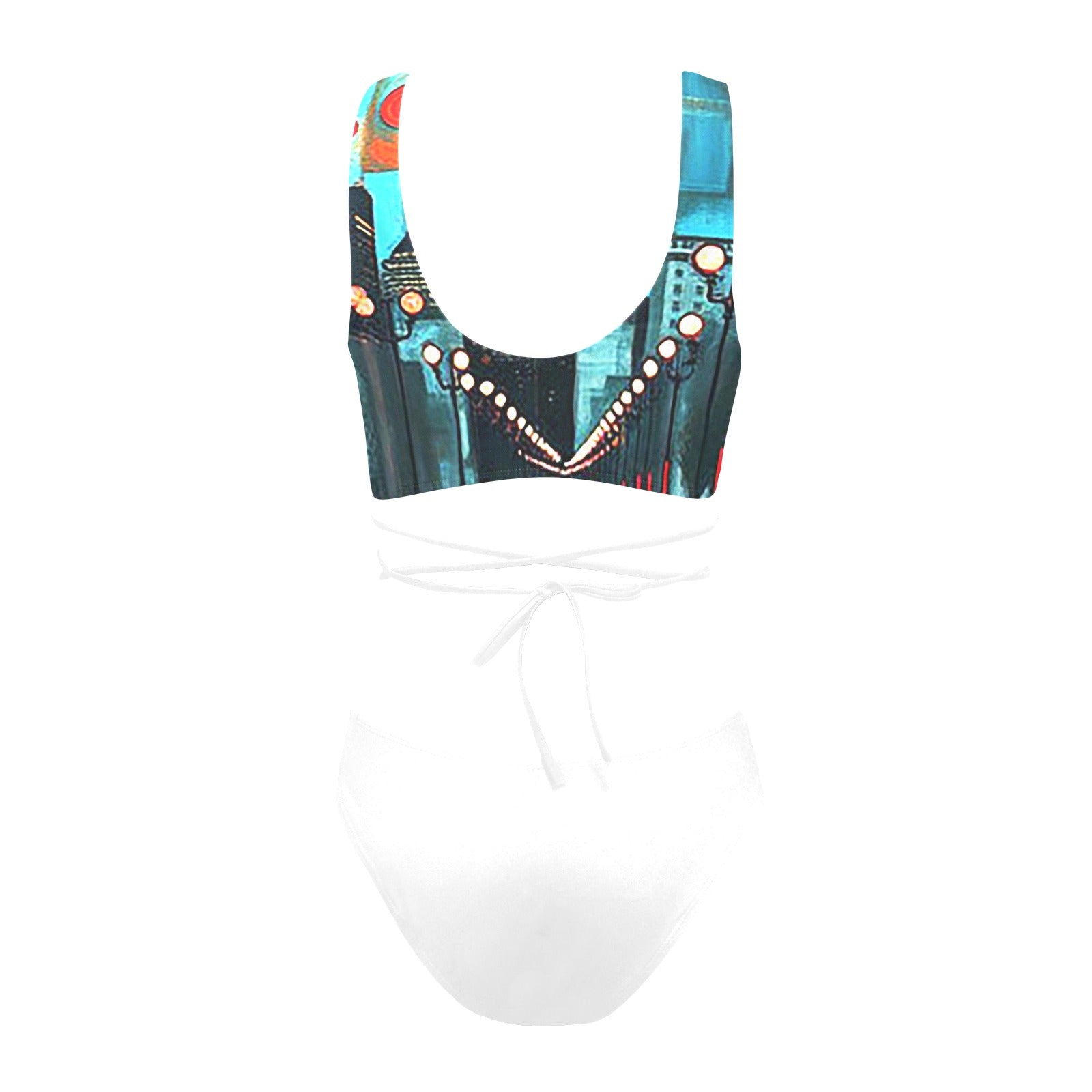 Atlanta-at-Nighttime Cross String Bikini