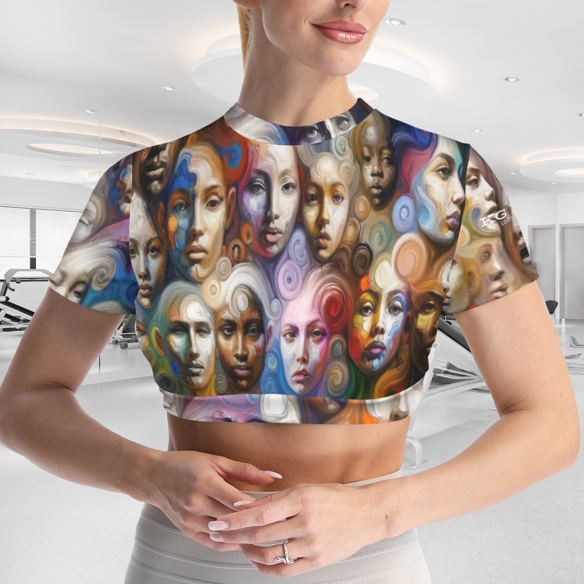 Faces Women's Cropped Open-Back Sport Top