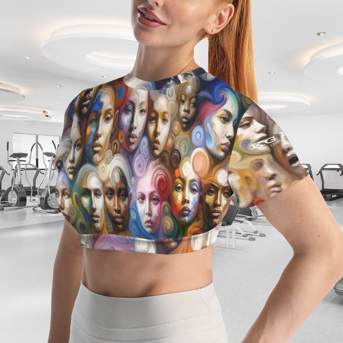 Faces Women's Cropped Open-Back Sport Top
