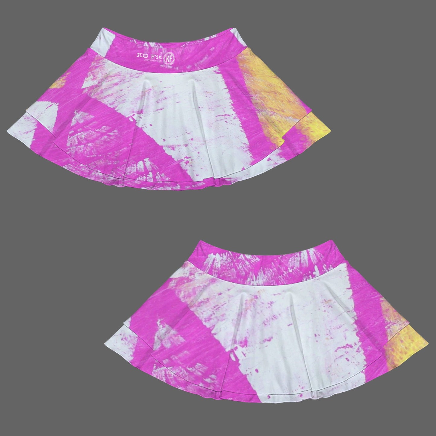 Sorbet Sunset Women's Two-Layer Hem Pocket Sport Skirt