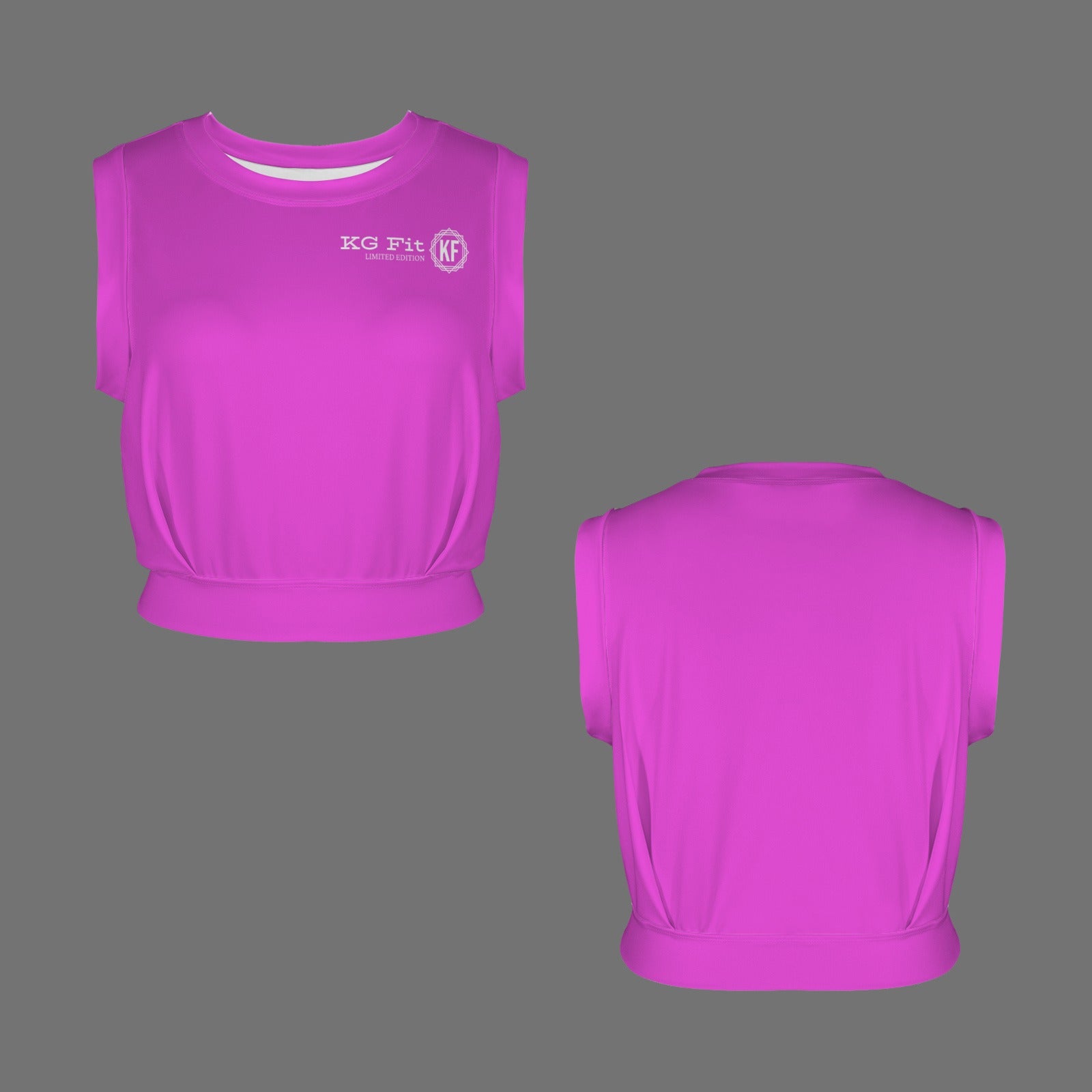 Sorbet Sunset Sleeveless Sports Crop Top