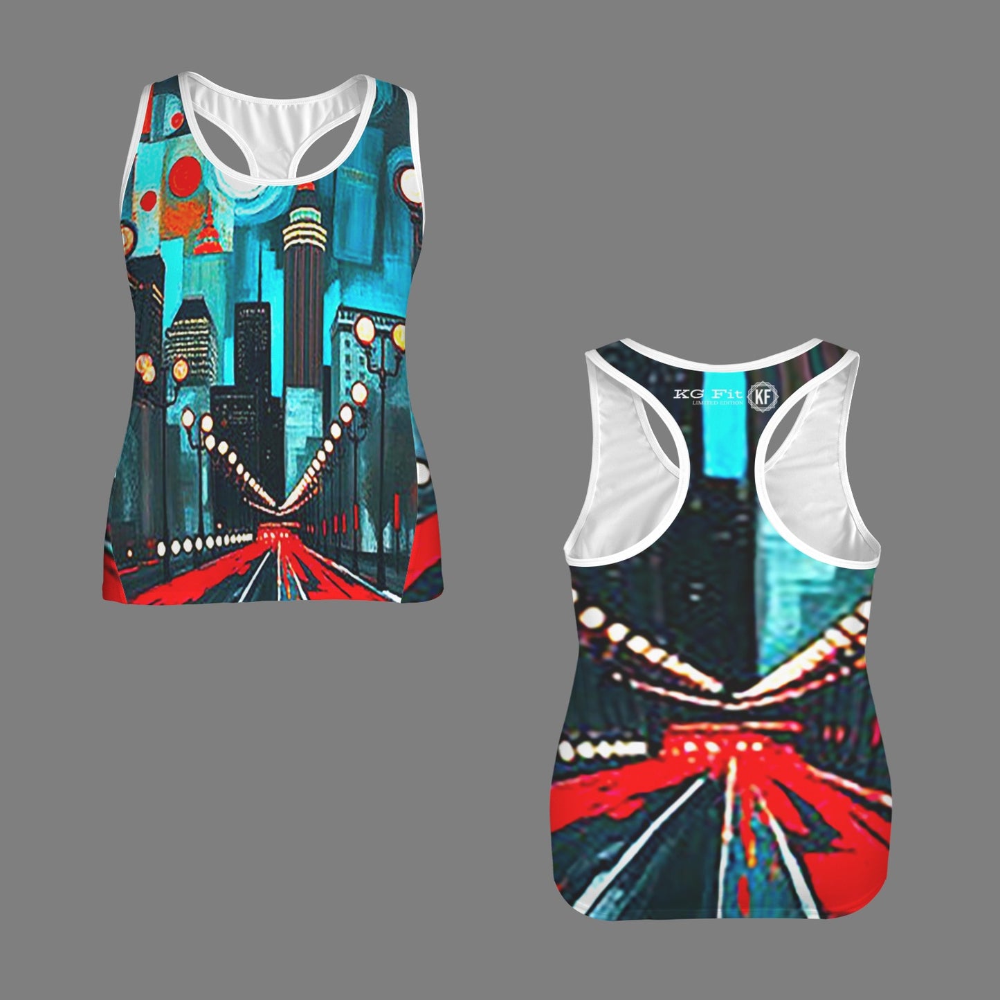 Atlanta at Nighttime Racerback top