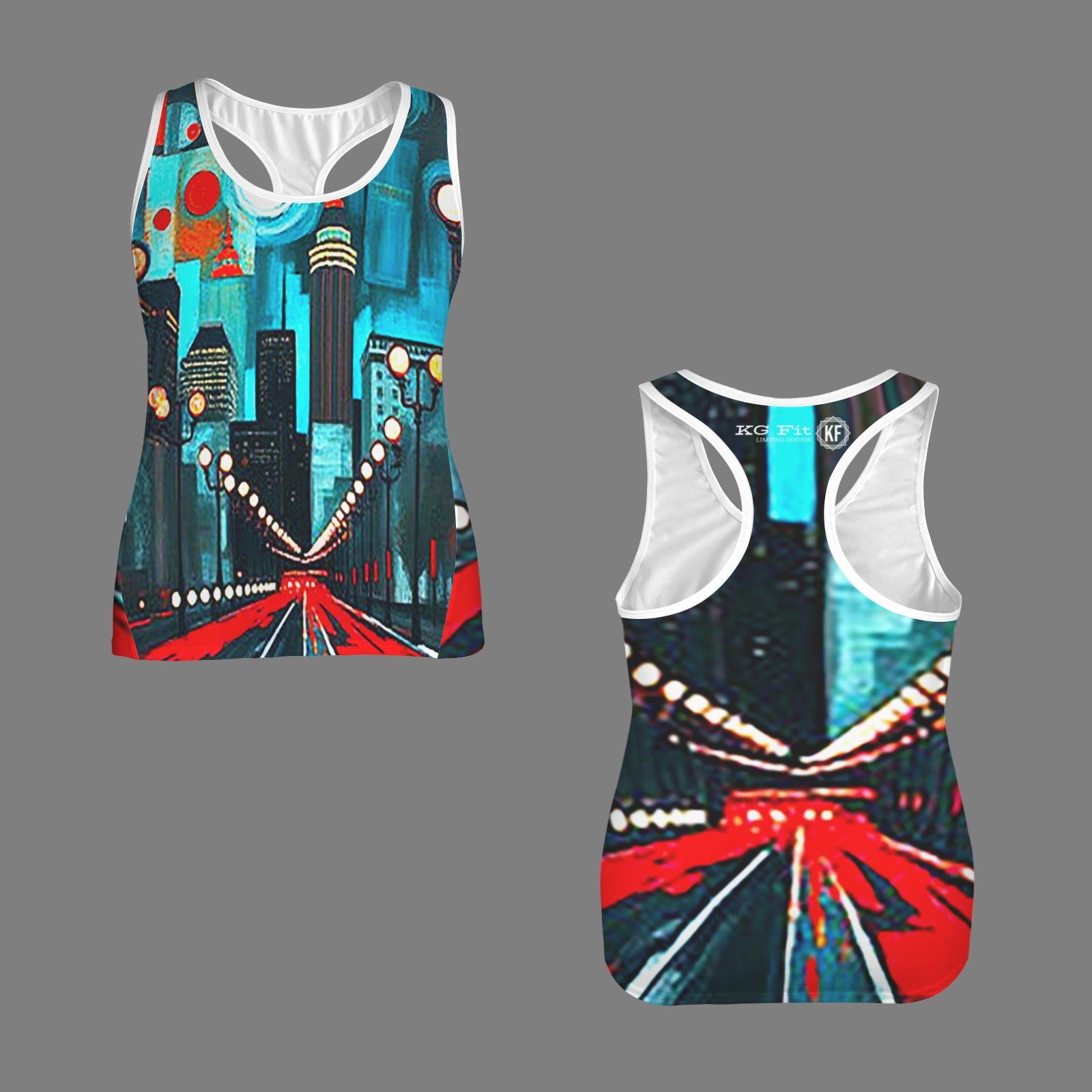 Atlanta at Nighttime Racerback top