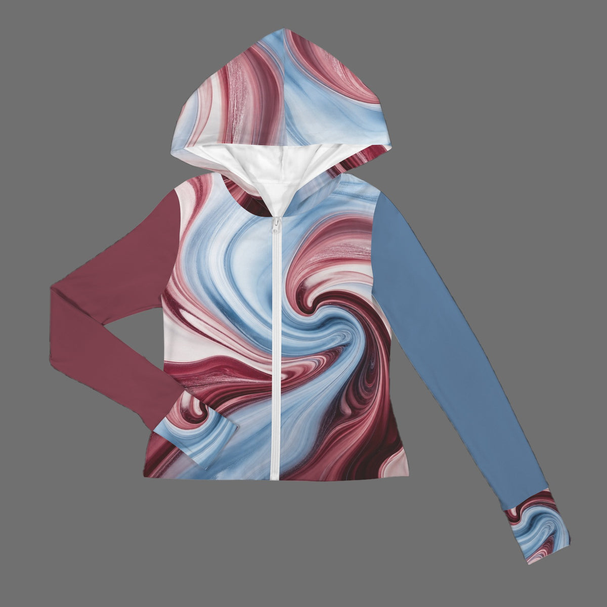 Powderblueand burgandy