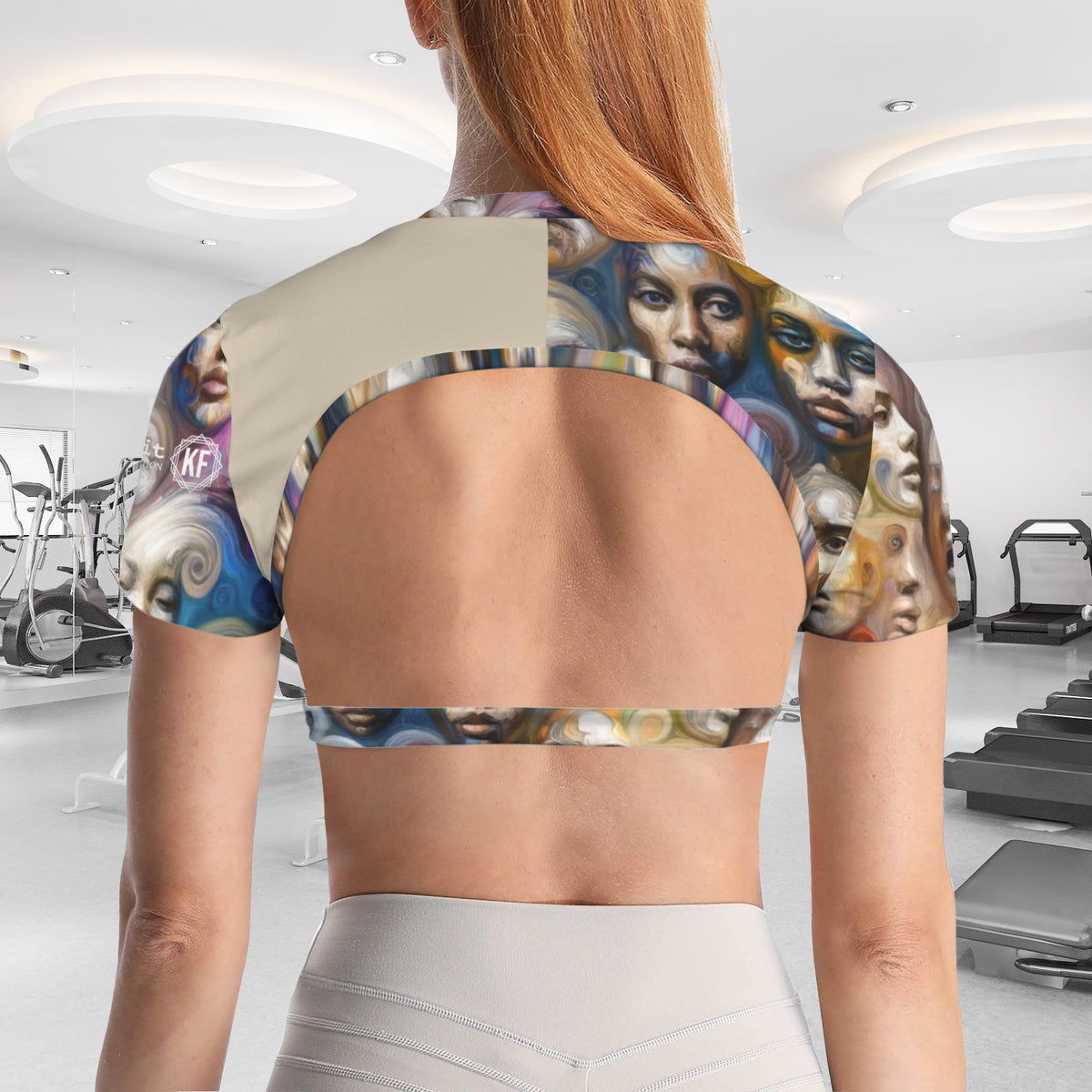 Faces Women's Cropped Open-Back Sport Top