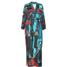 Atlanta at Nighttime Women's Satin Kimono Long Robe