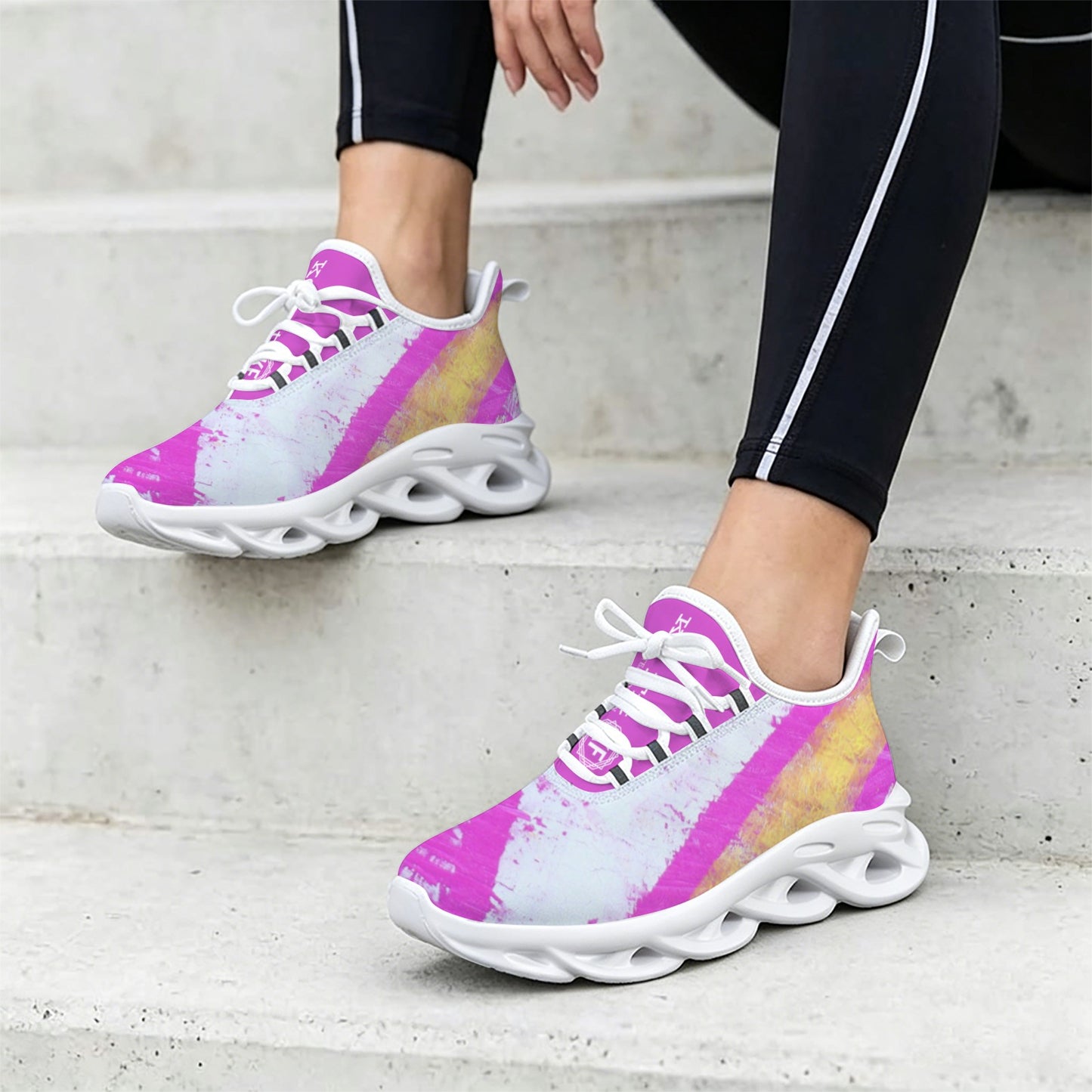 pink.white.yellow.tennisshoe
