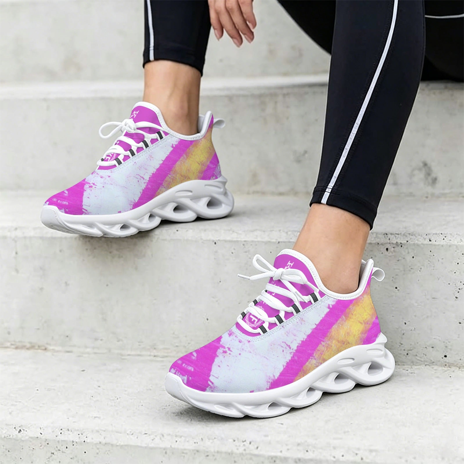 pink.white.yellow.tennisshoe