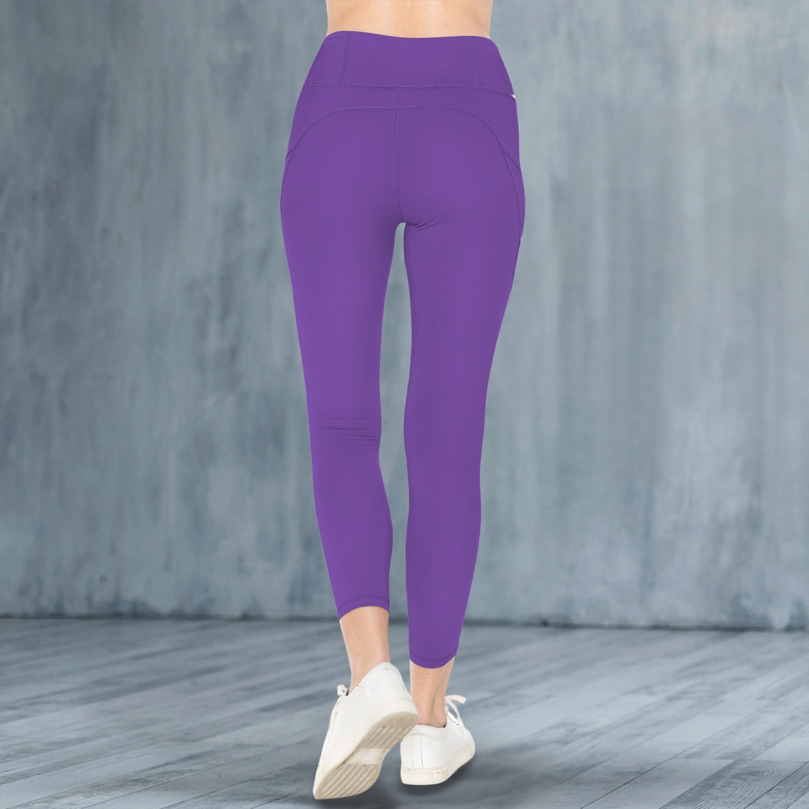 KG Fit Purple High Waist Leggings with Side Pockets