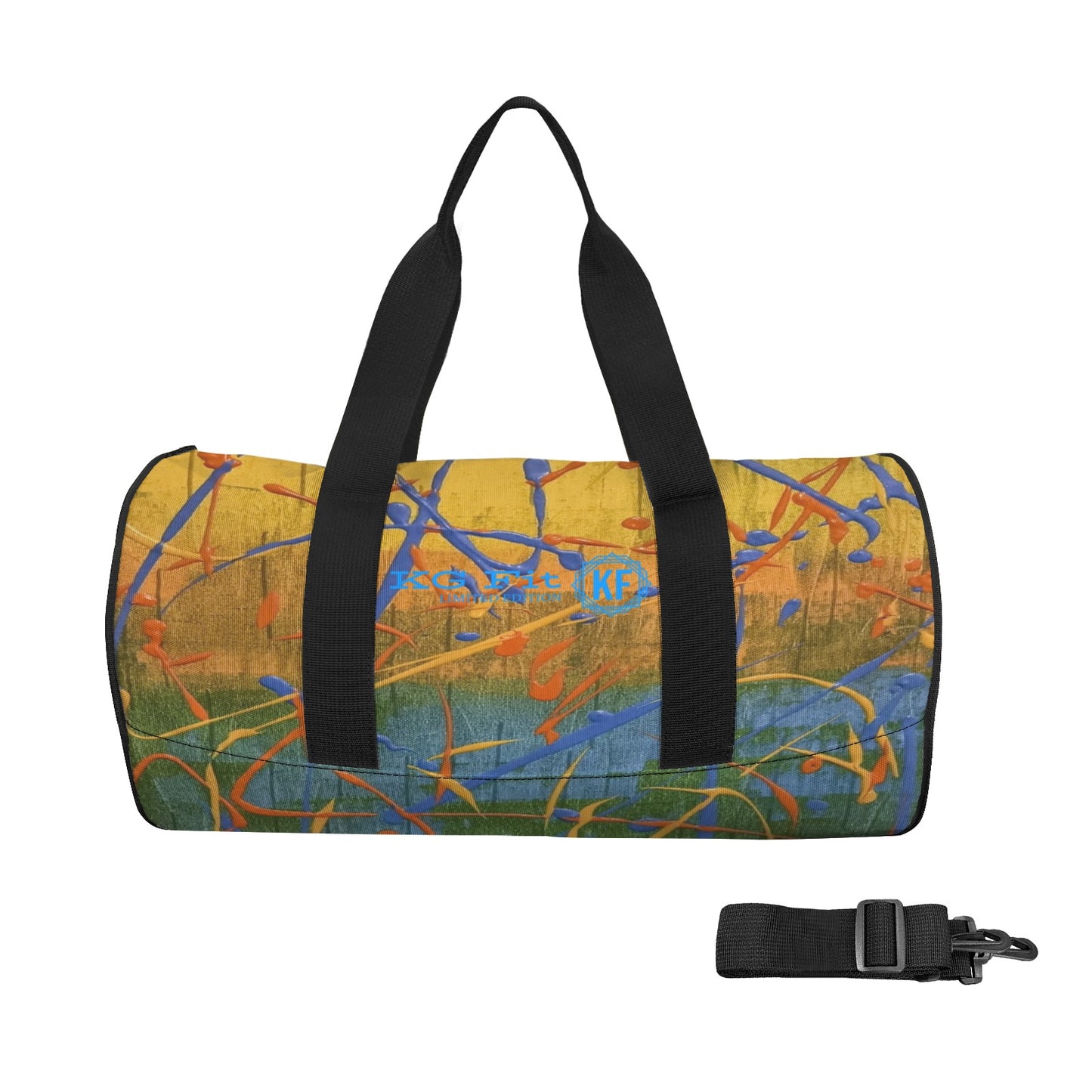 gold.blue.purple.bag
